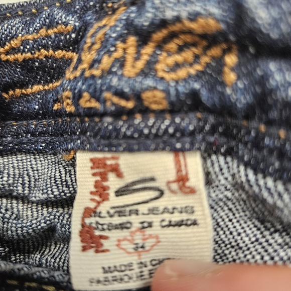 🥈SILVER Jeans Size 34 (western glove works Jasmine) - Picture 8 of 16